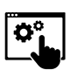 Mendon Group services icon representing web design and digital solutions.